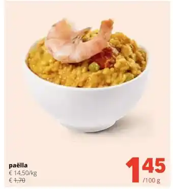 Spar paëlla aanbieding