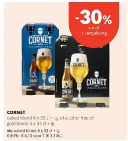 Spar CORNET oaked blond 6 x 33 cl + Ig aanbieding