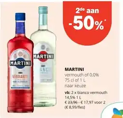 Spar MARTINI bianco vermouth 14,5% 1 L aanbieding