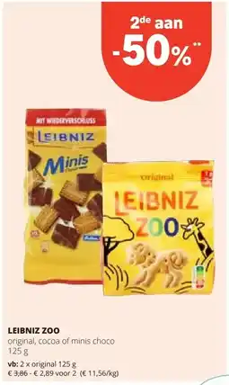 Spar LEIBNIZ ZOO original 125 g aanbieding
