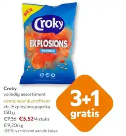 OKay Croky Explosions paprika 150 g aanbieding