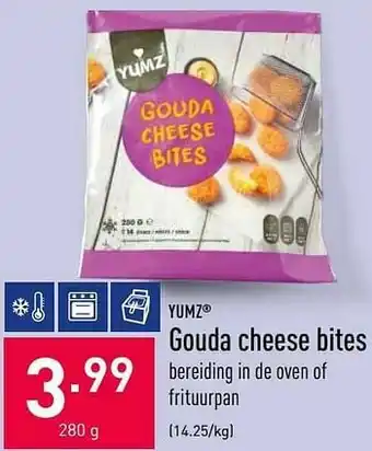 ALDI Gouda cheese bites aanbieding
