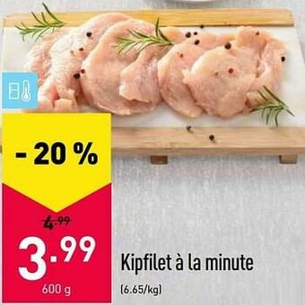 ALDI Kipfilet à la minute aanbieding