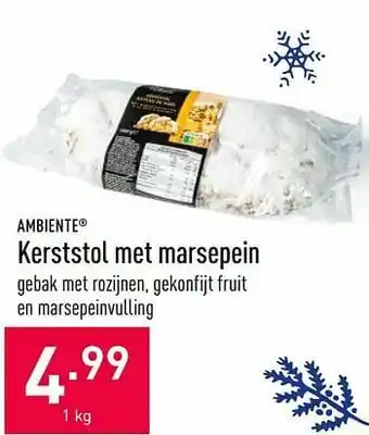 Kerststol met marsepein