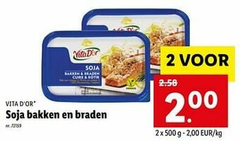 Lidl Soja bakken en braden aanbieding