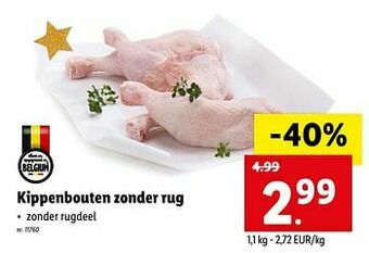 Lidl Kippenbouten zonder rug aanbieding