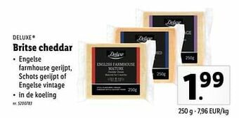 Lidl Britse cheddar aanbieding