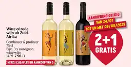 Delhaize Witte of rode wijn uit ZuidAfrika aanbieding