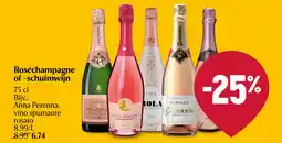 Delhaize Roséchampagne of -schuimwijn aanbieding