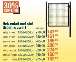 Cevo Hek enkel met slot Groen & zwart aanbieding
