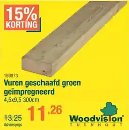 Cevo Vuren geschaafd groen geïmpregneerd aanbieding