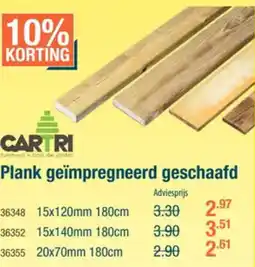 Cevo Plank geïmpregneerd geschaafd aanbieding