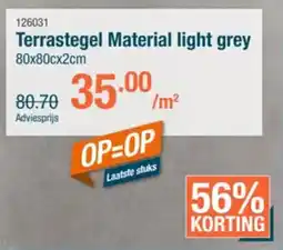 Cevo Terrastegel Material light grey aanbieding