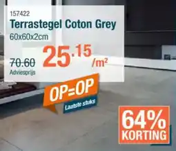 Cevo Terrastegel Coton Grey aanbieding