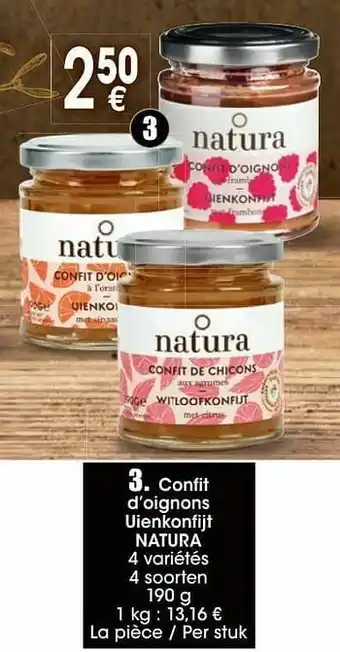Confit d’oignons uienkonfijt natura