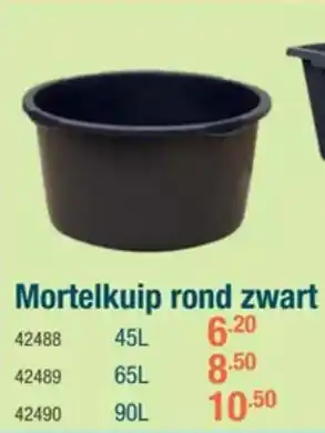 Cevo Mortelkuip rond zwart aanbieding