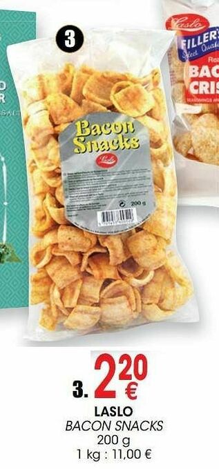 Cora Laslo bacon snacks aanbieding
