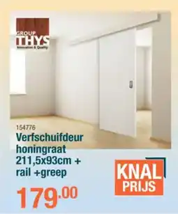 Cevo Verfschuifdeur honingraat + rail +greep aanbieding