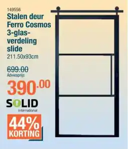 Cevo Stalen deur Ferro Cosmos 3-glas- verdeling slide aanbieding