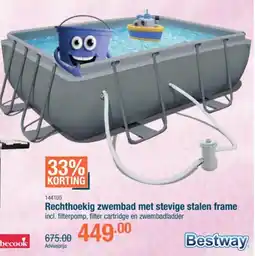 Cevo Rechthoekig zwembad met stevige stalen frame aanbieding