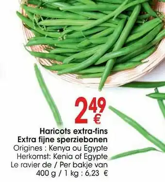 Cora Haricots extra-fins extra fijne sperziebonen aanbieding
