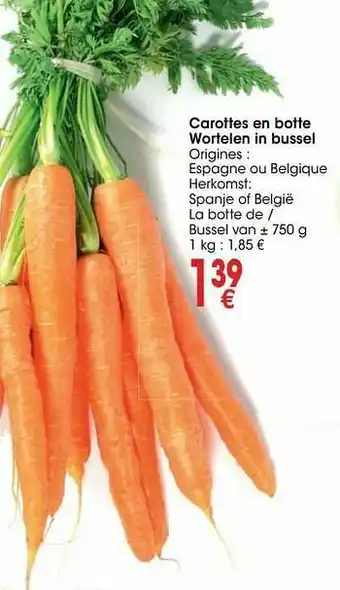 Cora Carottes en botte wortelen in bussel aanbieding