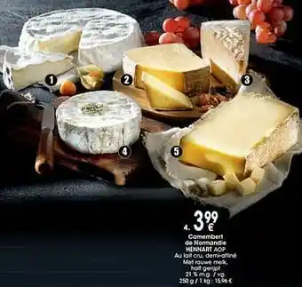 Cora Camembert de normandie hennart aop aanbieding