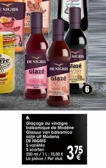 Glaçage au vinaigre balsamique de modène glazuur van balsamico azijn uit modena de nigris
