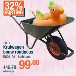 Cevo Kruiwagen bouw rondneus aanbieding