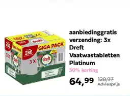 Plein.nl Dreft vaatwastabletten platinum aanbieding