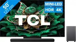 Coolblue TCL 50 QD Mini-led C71K 4K (2025) + TCL S55H 2.1 Soundbar aanbieding