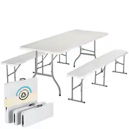 Decathlon Set Campingtafel met banken Masi - Opvouwbaar - Outdoor – Kamperen - Picknick aanbieding