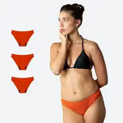 Decathlon Set 3 Menstruatie bikini oranje vrouw gematigde flow Ecowoman aanbieding