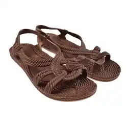 Decathlon Unisex strandslippers in bruin met rubberen zolen aanbieding