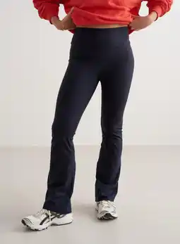 Decathlon Dames Yoga Legging Petite Uitlopende Vochtafvoerend Marineblauw aanbieding