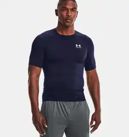 Decathlon Under Armour Heatgear Lycra T-shirt Marine Heren aanbieding
