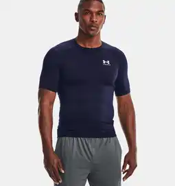 Decathlon Under Armour Heatgear Lycra T-shirt Marine Heren aanbieding