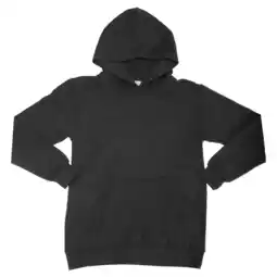 Decathlon Kinder Unisex Plain Hooded Sweatshirt Top / Hoodie (Zwart) aanbieding