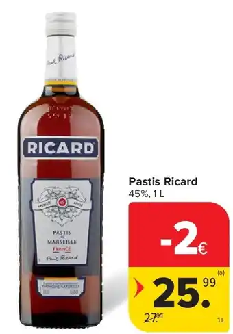 Carrefour Pastis Ricard aanbieding