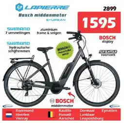 iTEK Lapierre Bosch Middenmotor E-Urban aanbieding