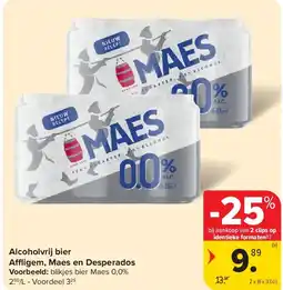 Carrefour Alcoholvrij bier Affligem, Maes en Desperados aanbieding