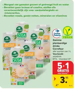 Carrefour Gamma plantaardige drinks Carrefour aanbieding