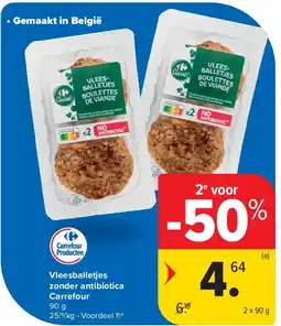 Carrefour Vleesballetjes zonder antibiotica Carrefour aanbieding