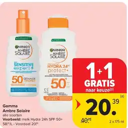 Carrefour Gamma Ambre Solaire aanbieding