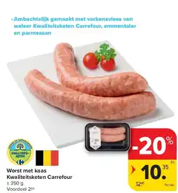 Carrefour Worst met kaas Kwaliteitsketen Carrefour aanbieding