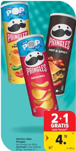 Carrefour Gamma chips Pringles aanbieding