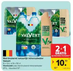 Carrefour Niet-bruisend natuurlijk mineraalwater Valvert aanbieding