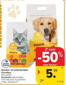 Carrefour Honden- en kattenbrokjes Carrefour aanbieding