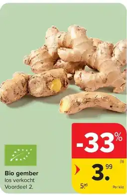 Carrefour Bio gember aanbieding