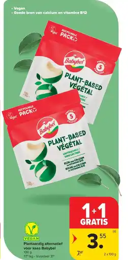 Carrefour Plantaardig alternatief voor kaas Babybel aanbieding